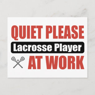 Carte Postale Tranquille S'Il Vous Plaît Lacrosse Player Au Trav