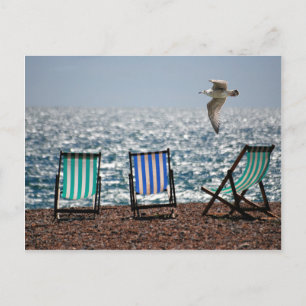 Carte Postale Transats plage mer mer mer mer magnifique paysage