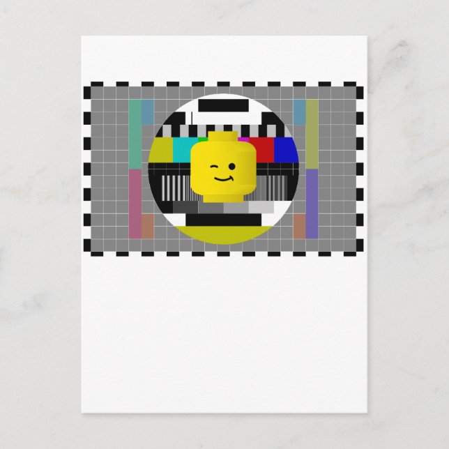 Carte Postale Transmission de test de la Tête Minifig (Devant)