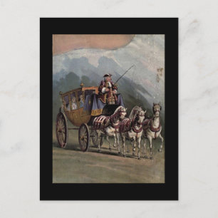 Carte Postale Transport vintage de chevaux