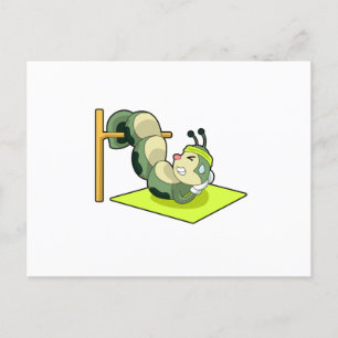 Carte Postale Travail de fitness ABS de chenille