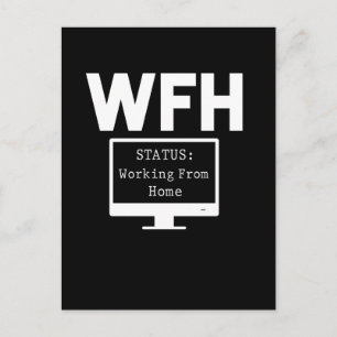 Carte Postale Travail de la maison Funny bureau à domicile Fière