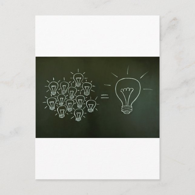 Carte Postale Travail d'équipe concept.jpg d'ampoules (Devant)