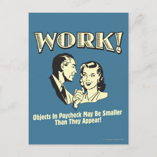 Carte Postale Travail : Plus Petit Qu'Ils N'Apparaissent