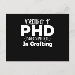Carte Postale Travailler sur mes projets de doctorat à moitié ré