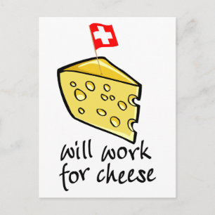 Carte Postale Travaillera Pour Le Fromage