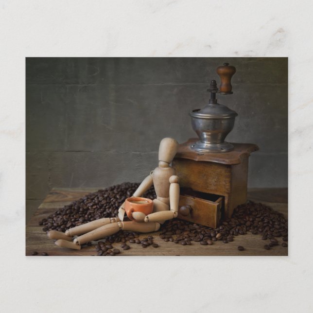Carte Postale Travailleur du café (Devant)