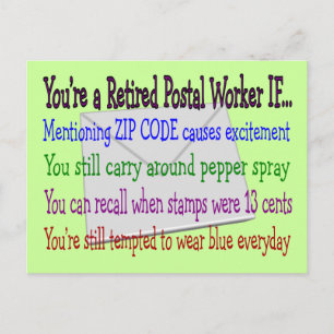 Carte Postale Travailleur postal à la retraite - T-shirts et cad