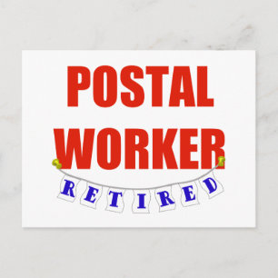 CARTE POSTALE TRAVAILLEUR POSTAL RETRAITÉ