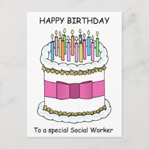 Carte Postale Travailleur social Joyeux anniversaire