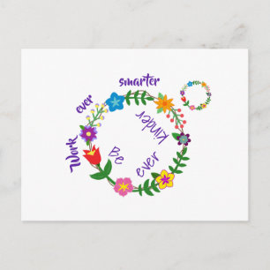 Carte Postale Travaillez toujours plus intelligemment, soyez tou