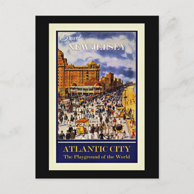 Carte Postale Travel New Jersey, Atlantic City, (Devant)