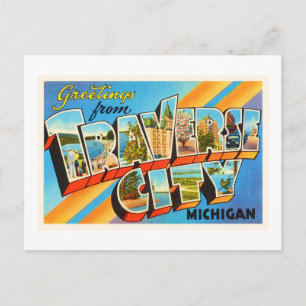Carte Postale Traverse City Michigan MI Vintage voyage Souvenir