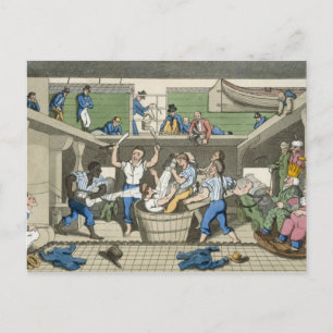 Carte Postale Traverser la ligne, assiette de 'Les Aventures de 