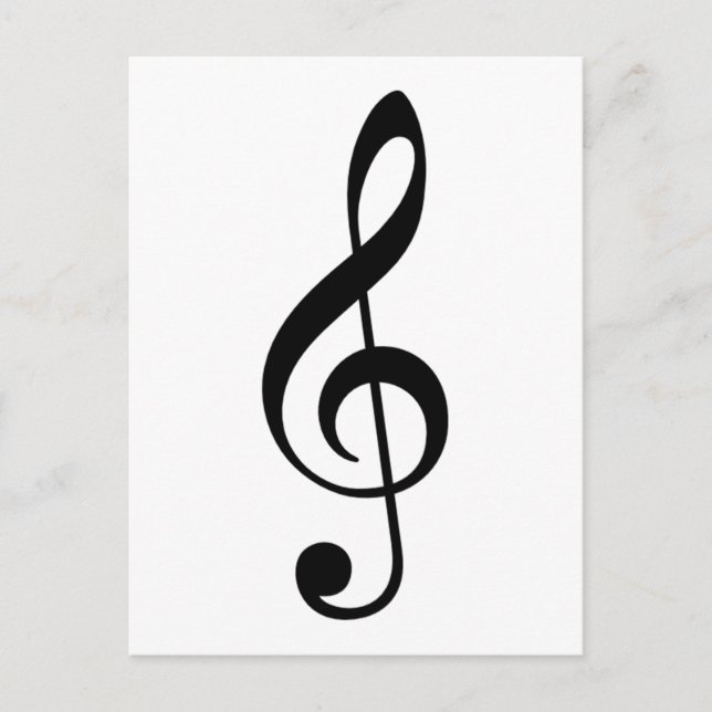 Carte Postale trebble clef icon (Devant)