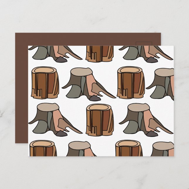 Carte Postale Tree Stump (Devant / Derrière)