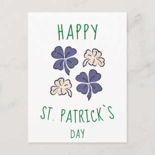 Carte Postale Trèfle Chanceux Joyeux St. Patrick