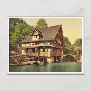 Carte Postale Treib, chalet sur le lac, Lac de Lucerne, Suisse c
