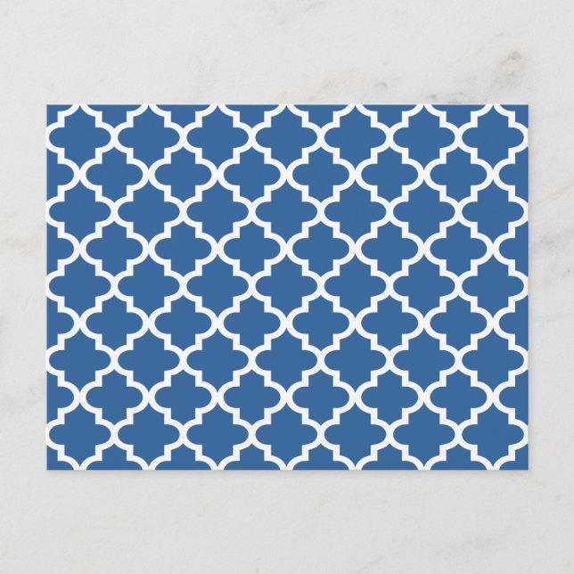 Carte Postale Trellis en tuile bleu marocain (Devant)