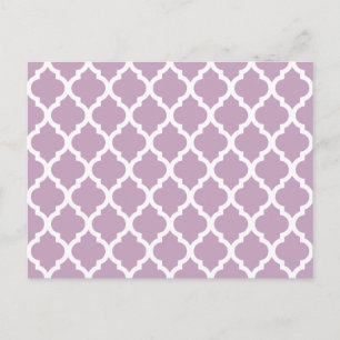 Carte Postale Trellis Marocain En Tile Rose Mauve