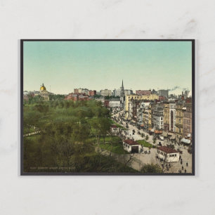 Carte Postale Tremont Street, Messe de Boston. Photochrom classi