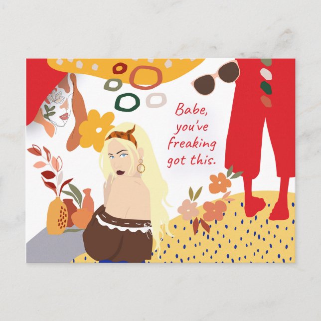 Carte Postale Trendy Encourageant Citation Vous Avez Cette Fille (Devant)