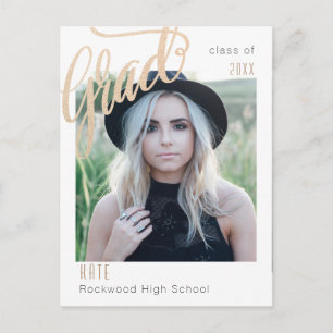 Carte Postale Trendy Grad Faire-part/invitation Golden Framing