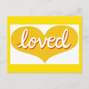 Carte Postale TRÈS APPRÉCIÉ - Cœur d'amour jaune