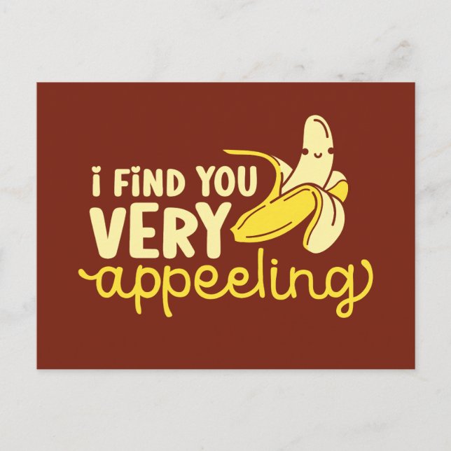 Carte Postale Très attrayant Banana jolie Saint Valentin (Devant)