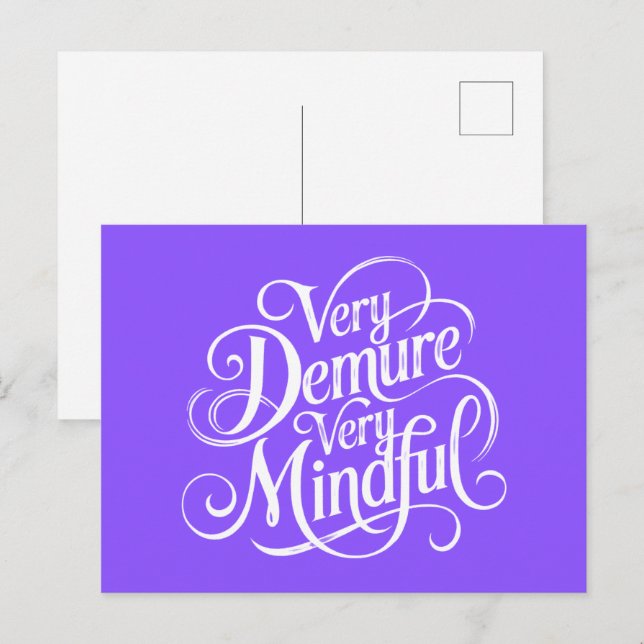 Carte Postale Très Démocratique (Devant / Derrière)