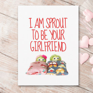 Carte Postale Très drôle Je suis sprout Valentine's Day Postcard