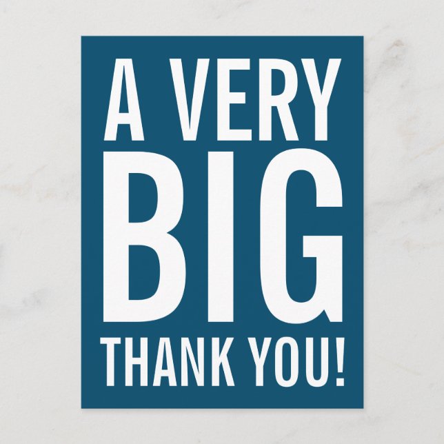 Carte postale très grande Merci (Devant)
