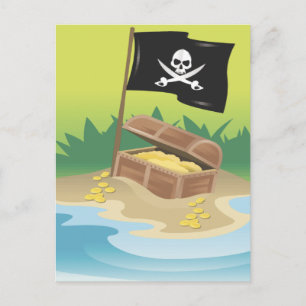 Carte Postale Trésor du pirate