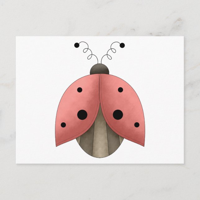 Carte Postale Trésors du jardin ・ Ladybug (Devant)