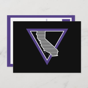 Carte Postale triangle de la californie rayée mcm