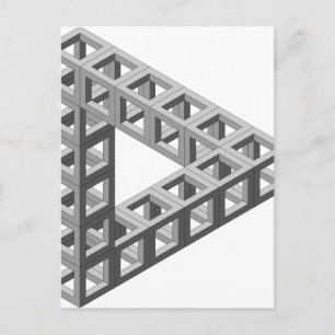 Carte Postale Triangle d'illusion optique impossible
