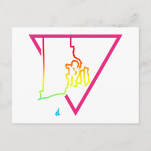 Carte Postale triangle rose rhode island