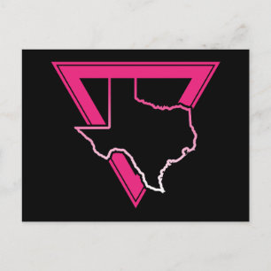 Carte Postale triangle rose texas