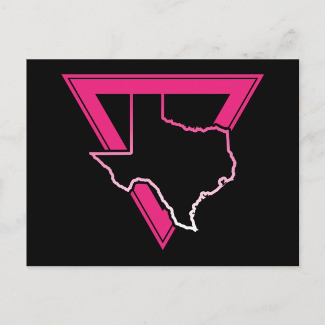 Carte Postale triangle rose texas (Devant)