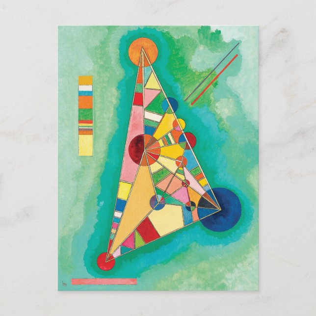 Carte Postale Triangles colorés par Wassily Kandinsky (Devant)