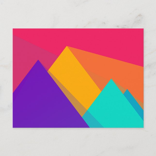 Carte Postale Triangles et pyramides géométriques de couleurs vi (Devant)
