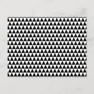 Carte Postale Triangles géométriques noirs et blancs modernes Mo