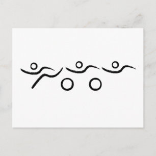 Carte Postale Triathlon cool et design unique