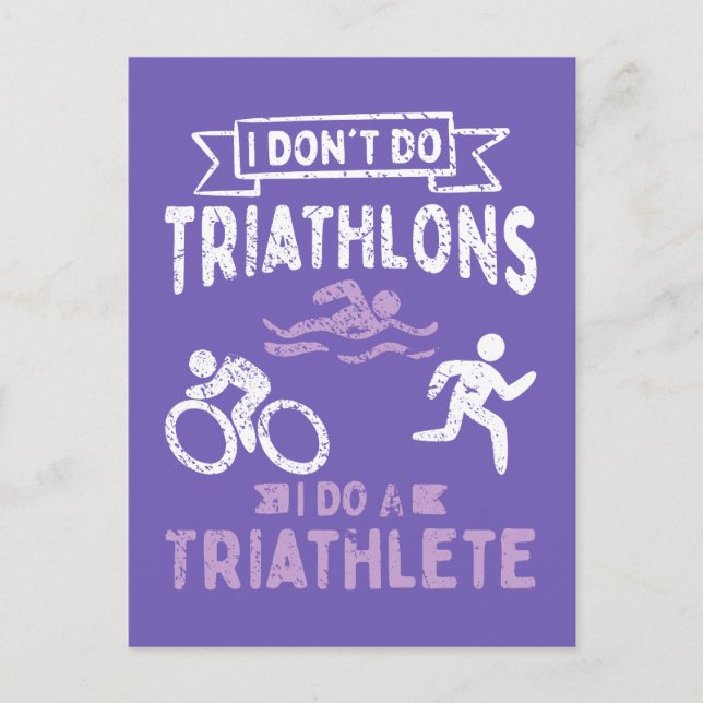 Carte Postale Triathlon Funny (Devant)