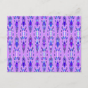 Carte Postale Tribal Batik - Lavender, Blue and Violet