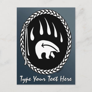 Carte postale Tribal Bear Claw Carte postale Autoc