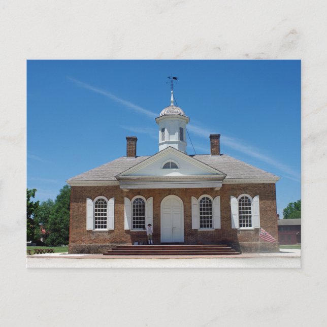 Carte Postale Tribunal colonial de Williamsburg (Devant)