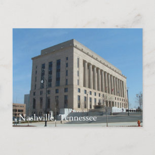 Carte Postale Tribunal de Nashville - Comté de Davidson, Tenness