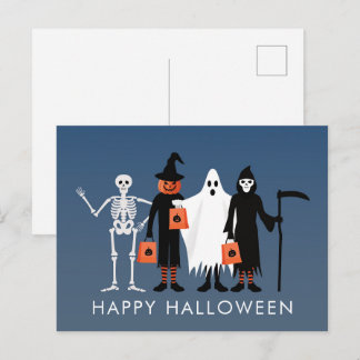 Carte Postale Trick or Treaters Halloween