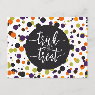 Carte Postale Trick ou traitement Halloween Invitation moderne